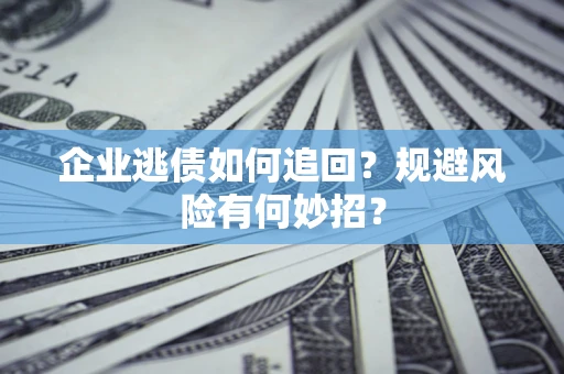 武汉企业逃债如何追回？规避风险有何妙招？