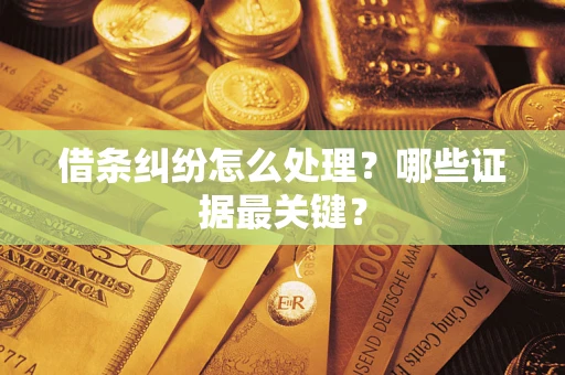 武汉借条纠纷怎么处理？哪些证据最关键？