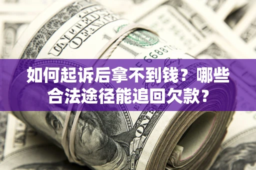 武汉如何起诉后拿不到钱？哪些合法途径能追回欠款？