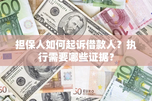 武汉担保人如何起诉借款人？执行需要哪些证据？