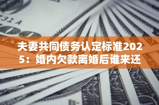 武汉夫妻共同债务认定标准2025:婚内欠款离婚后谁来还? 武汉夫妻共同债务认定标准2025:婚内欠款离婚后谁来还?