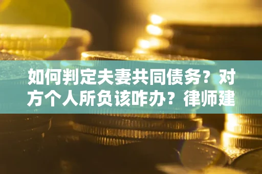 武汉如何判定夫妻共同债务？对方个人所负该咋办？律师建议