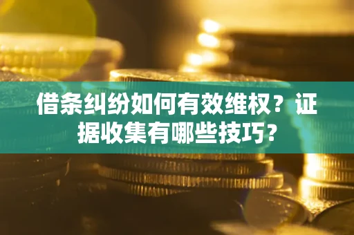 武汉借条纠纷如何有效维权？证据收集有哪些技巧？