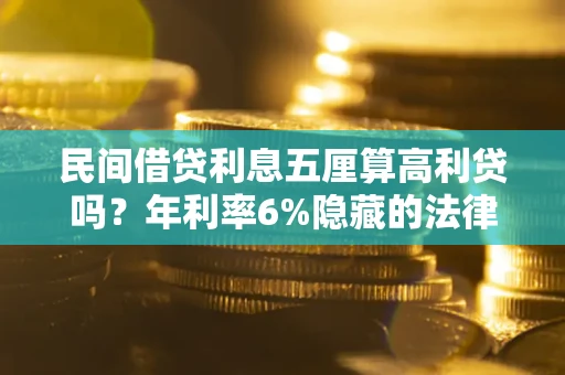 武汉民间借贷利息五厘算高利贷吗？年利率6%隐藏的法律风险全解析