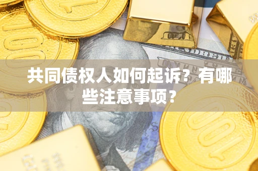 武汉共同债权人如何起诉？有哪些注意事项？