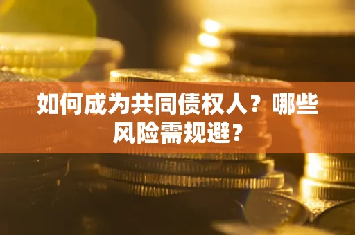 武汉如何成为共同债权人？哪些风险需规避？